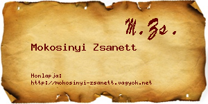 Mokosinyi Zsanett névjegykártya